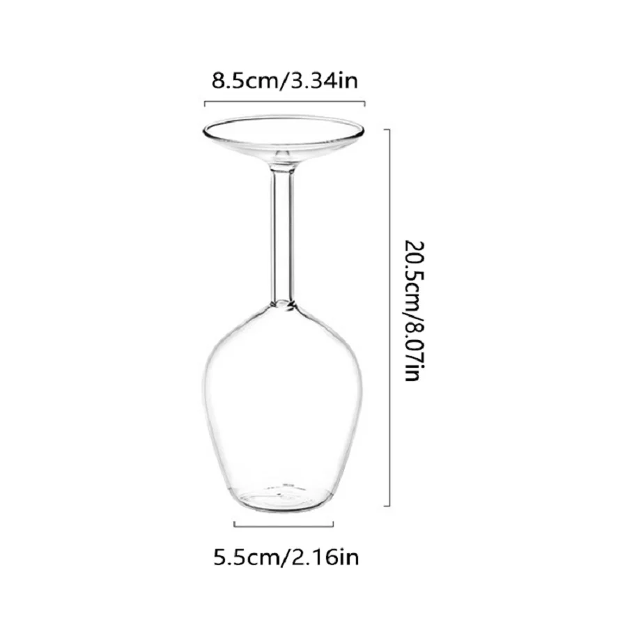 Creative Upside Down Wine Glass 400ML Long Stem Red Wine Cup with Fun Inverted Design Unique Christmas Gift for Wine Lovers - Image 6