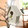 Creative wooden bird's nest Wooden Mini Bird Cage Outdoor Hanging Birdhouse Box Diy Types Wall-mounted Bird Accessories