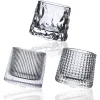 Crystal Whiskey Glasses Tumbler Rotatable Old Fashioned Glass Cup Juice Drink Coffee Wine Cup for Bar Home Christmas Gifts