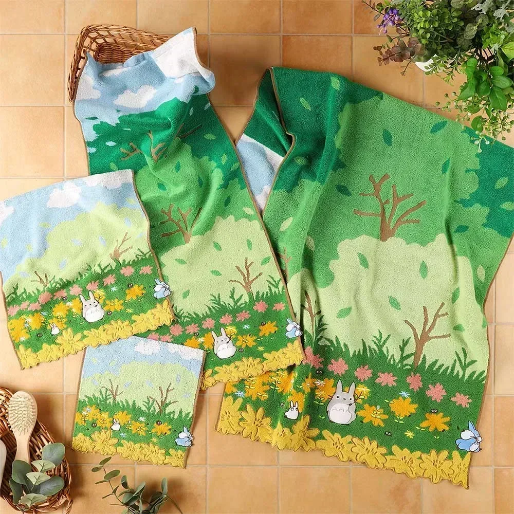 Cute 100% Cotton Embroidery Cartoon Towels Bathroom Hand Towel Batrh for Kids Adults Beach - Image 2