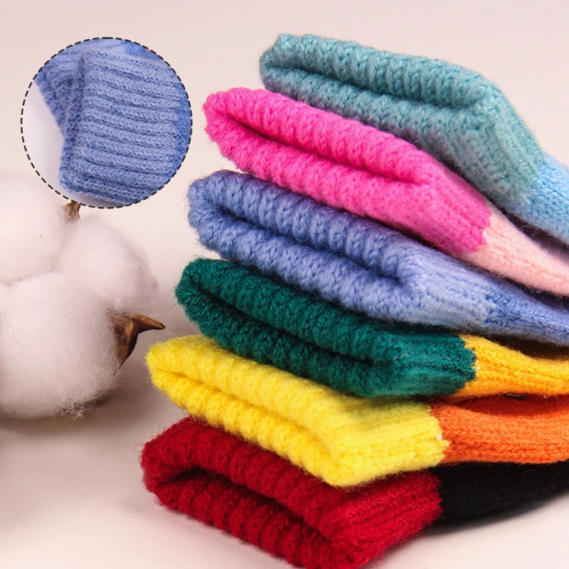 Cute Cartoon Kids Knitted Gloves Anti-Cold Children Cycling Glove 2-4Year Boy Girl Hand Winter Warmer Baby Full Finger Mittenss - Image 5