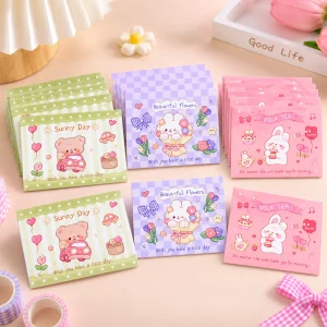 Cute Greeting Cards Foldable Message Card Birthday Thank You Christmas Holiday Gift Card for Friends Kids Students