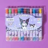 Cute Sanrio 12-Color Spinning Crayon Set, Retractable Crayons, Children's Coloring, Drawing, Doodling Art Supplies.