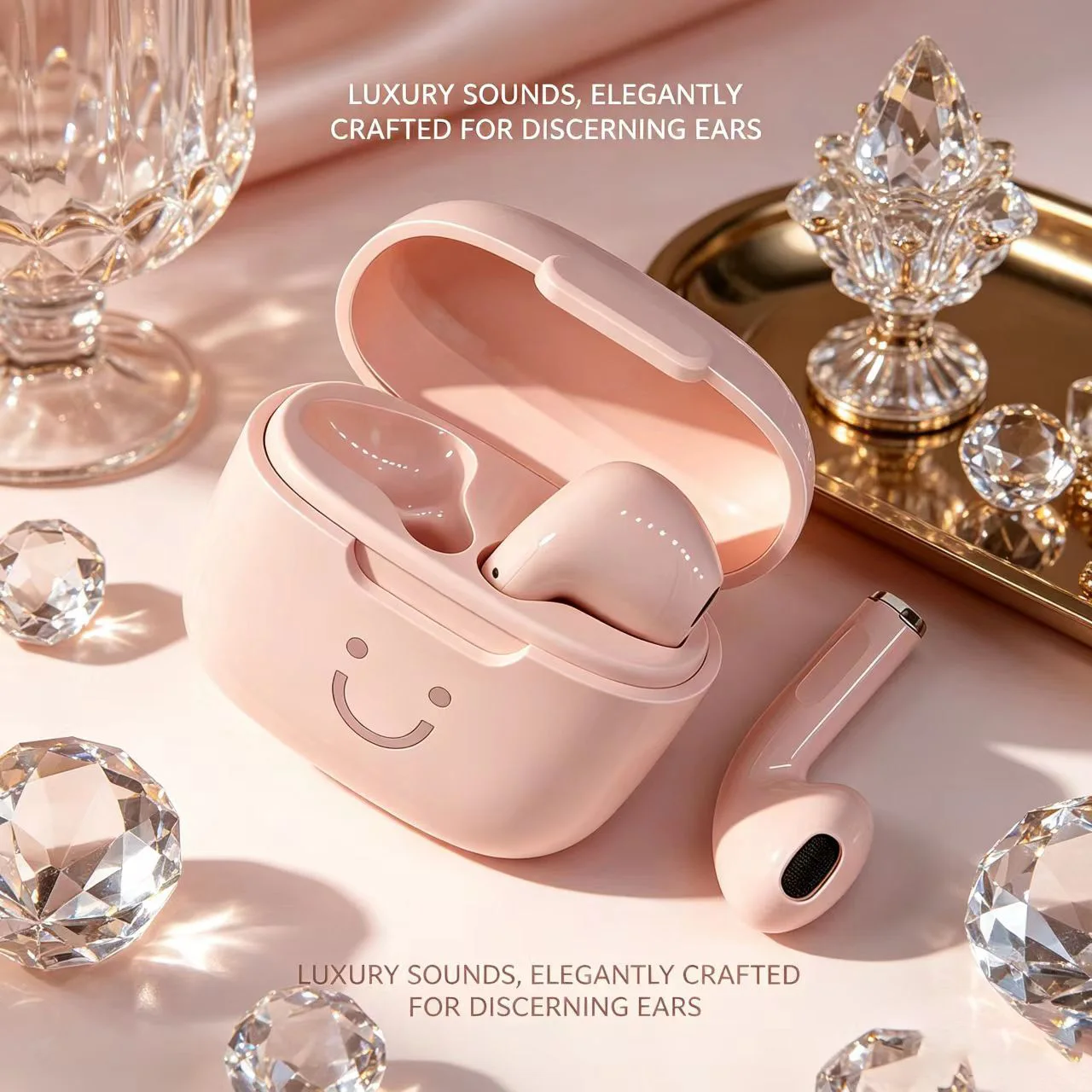 Cute Smile Macaron TWS Bluetooth Earphones Half In-Ear Wireless Headphones Long Battery Life Fashion Headset For Girls Students - Image 3