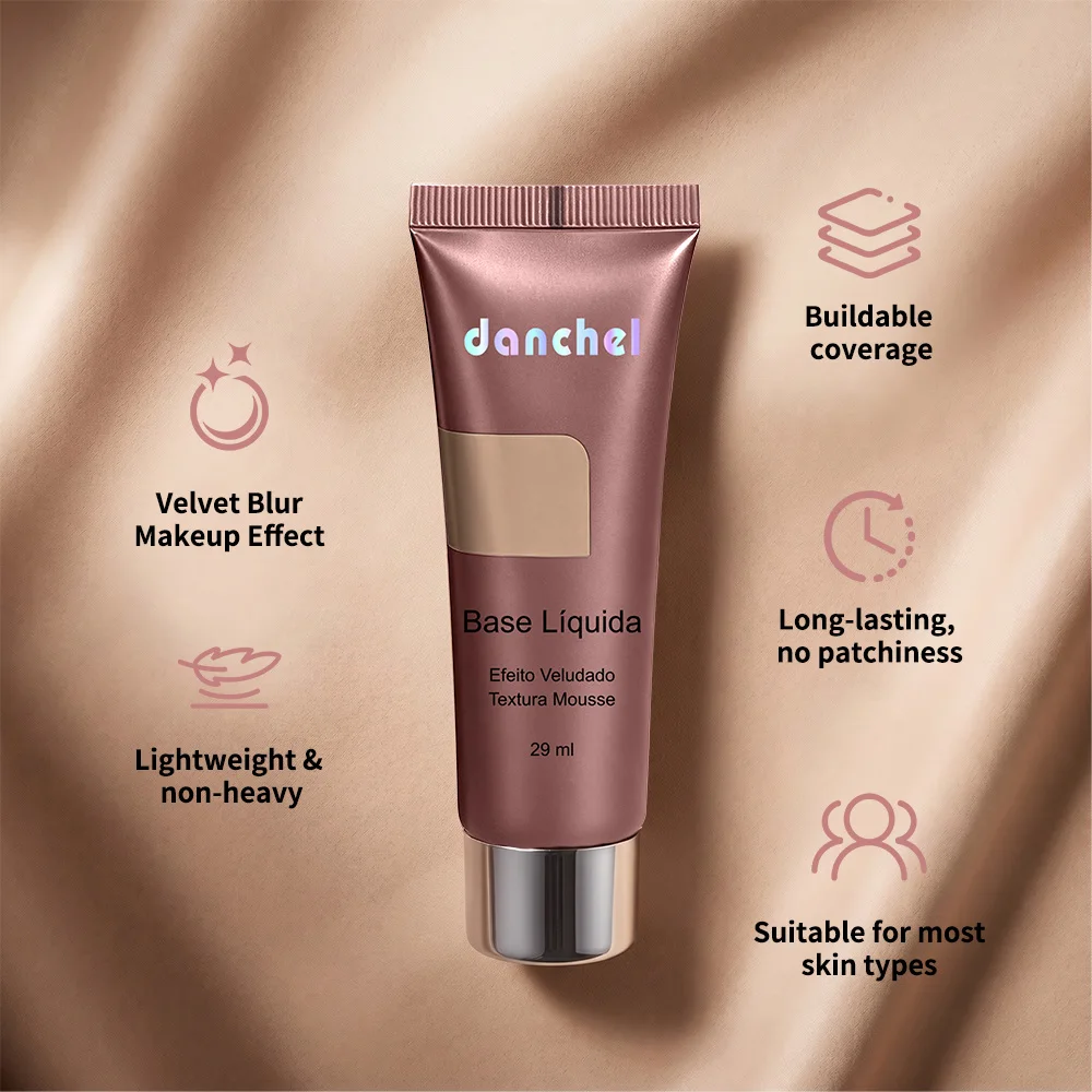 DANCHEL Mousse Velvet Foundation Stable Long Wear No Patchy For Daily Commute Light Mousse Texture Suitable For Most Skin Types - Image 2