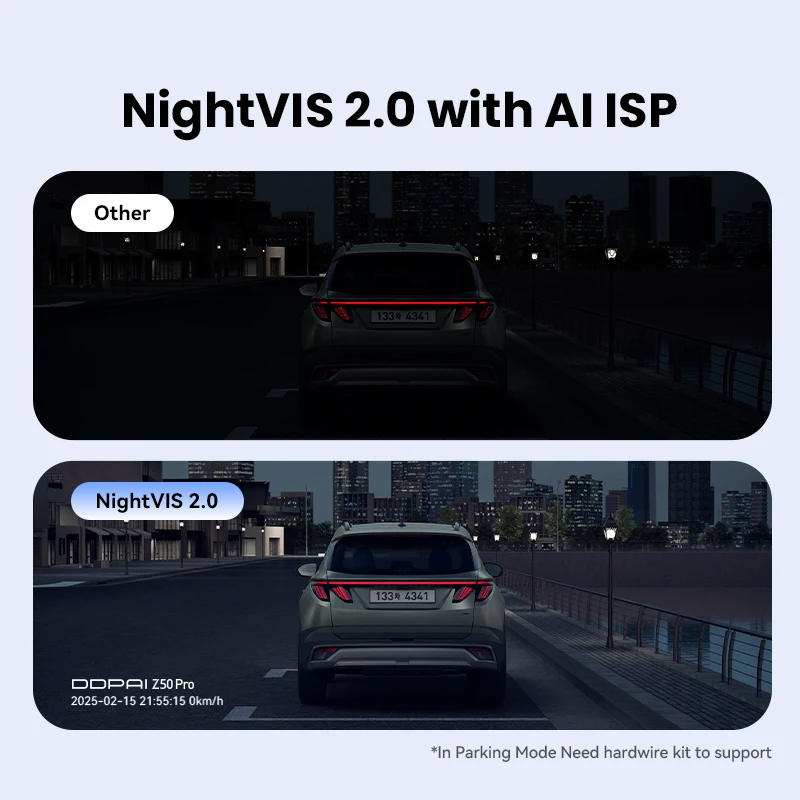 DDPAI Dash Cam Z50 Pro 4K UHD 3"IPS Display Built-in GPS ADAS Dual-channel Car DVR Wi-Fi 24H Parking Monitor Dash Car Camera - Image 5