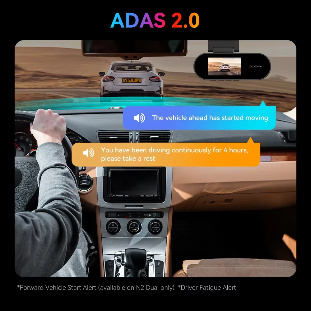 DDPAI N2 Dash Cam 2K Night Vision 24H Parking Monitor ADAS WiFi APP Control Car DVR Car Camera - Image 6