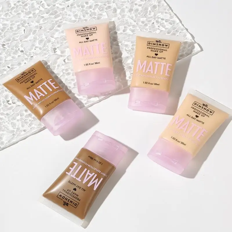 DIMSHOW Full Coverage Matte Finish Foundation Oil-Control Liquid Concealer Cream for Blemishes And Dark Spot Coverage