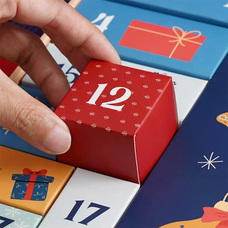 DIY Advent Calendar Christmas Countdown Calendars With 24 Cardboard Treasure Boxes Xmas Empty Countdown Calendar - Image 3