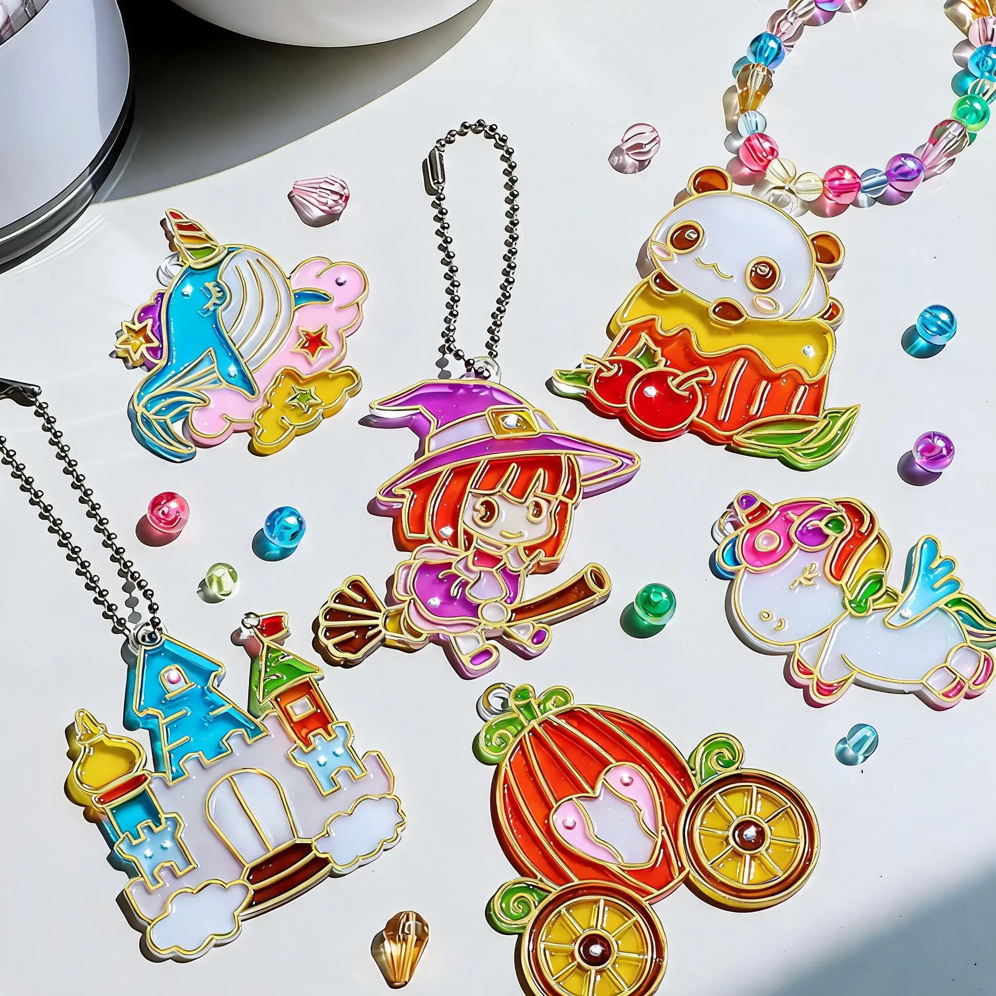 DIY Crystal Gel Painting Kit Craft Handmade Toy Children Graffiti Coloring Gift Fairy Tale & Animal Themes Educational Art Kits - Image 3