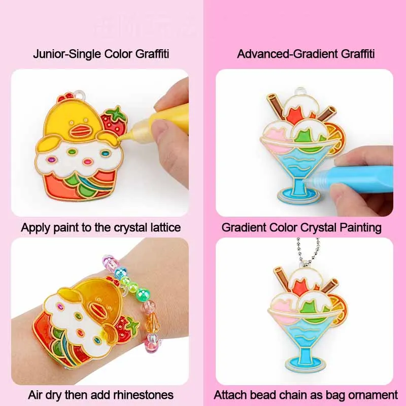 DIY Crystal Gel Painting Kit Craft Handmade Toy Children Graffiti Coloring Gift Fairy Tale & Animal Themes Educational Art Kits - Image 5