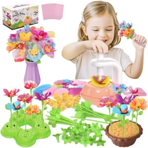 DIY Rose and Butterfly Flowers vase Fabric Flower Bouquet Craft Kit Handmade Girls Toy Birthday Gift Playset decoration