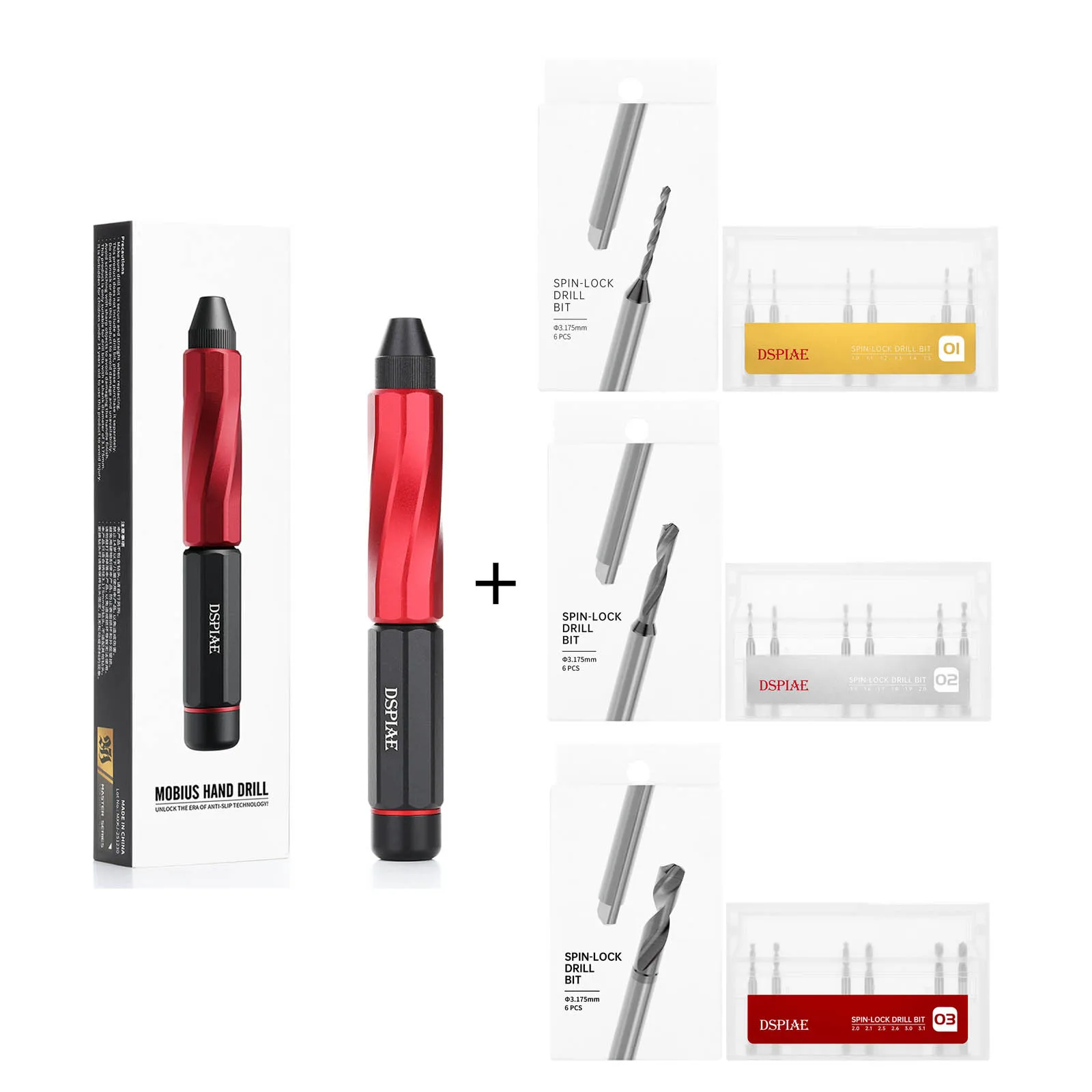 DSPIAE AT-MHD Mobius Hand Drill High Precision Spin-Lock Dual Bearing Hobby Tool for Model Assembly And Drilling - 2026 New