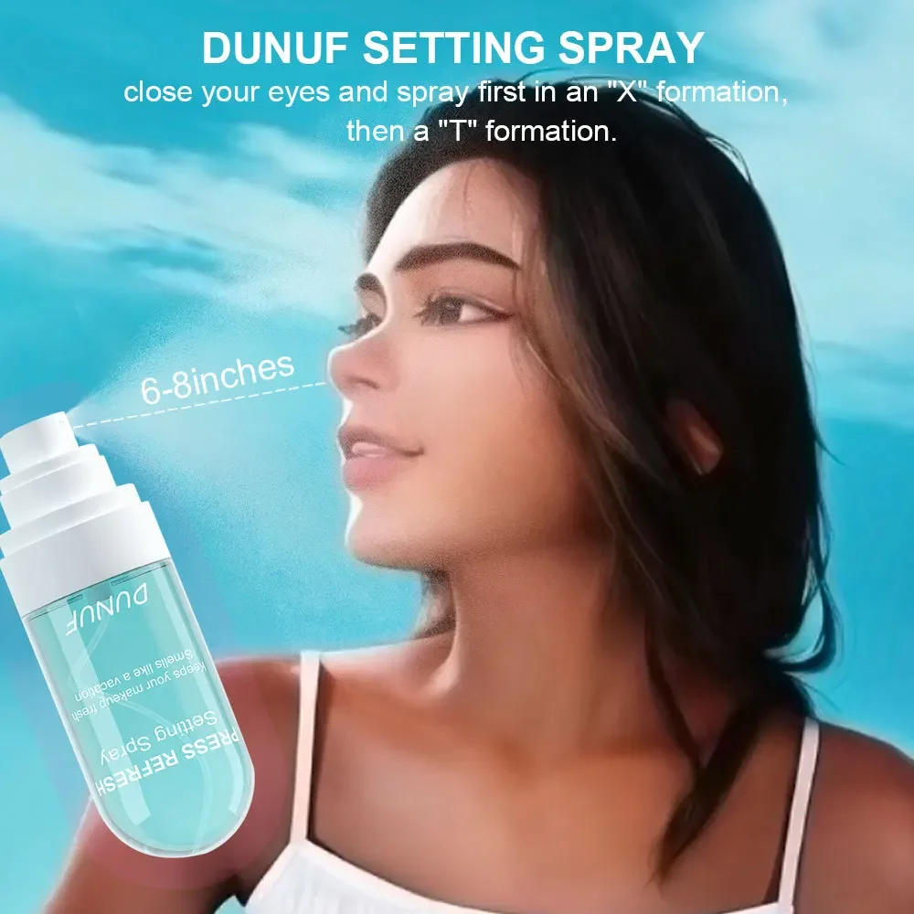 DUNUF 1 Pcs Moisturizing Makeup Setting Spray - Prevents Melting Fading No Oil Long-lasting Freshness for Facial Makeup - Image 4