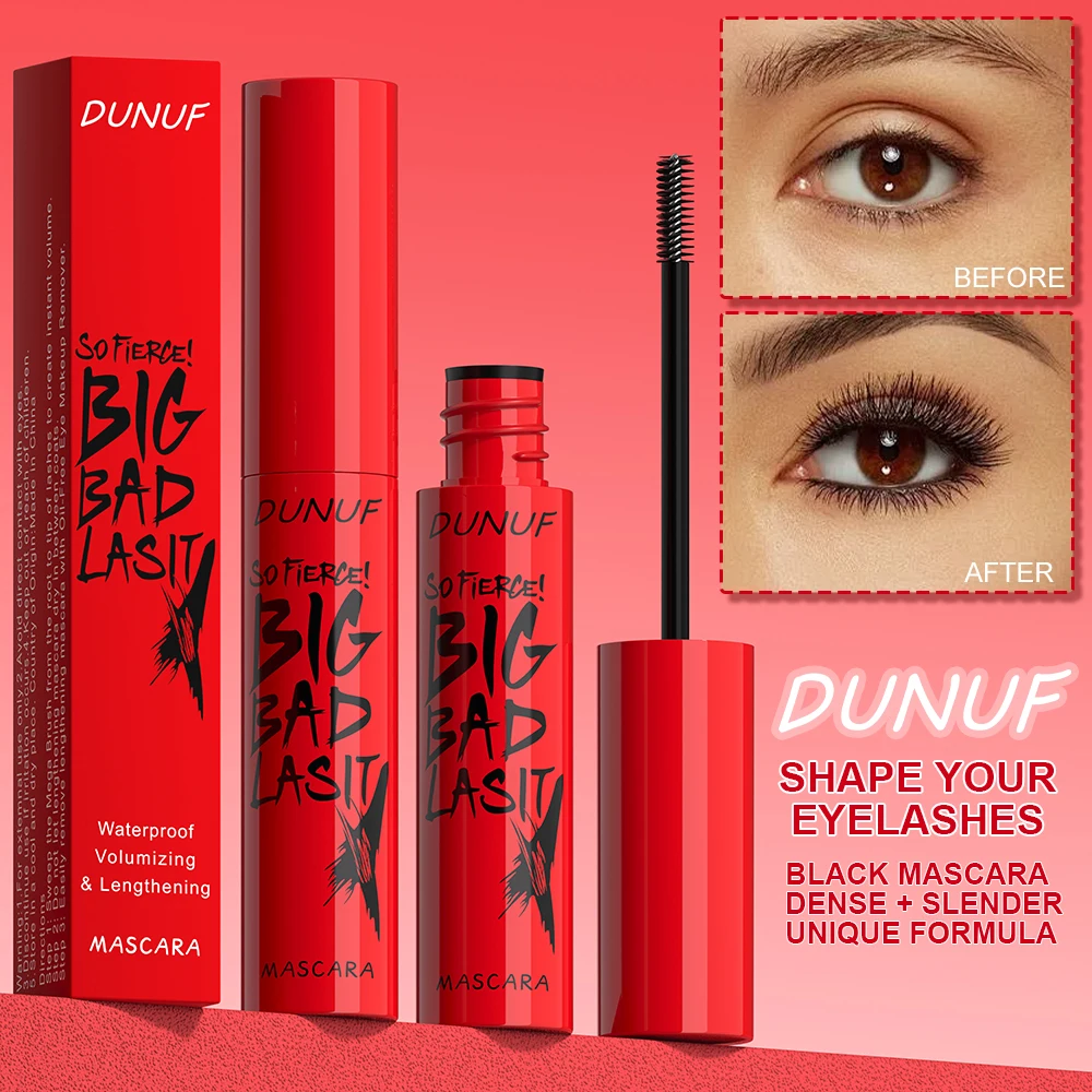 DUNUF Long-Lasting Mascara 1 Pcs Waterproof Sweat-Proof Non-Smudging Thin Thick Curling Beginner Friendly Makeup Product - Image 2