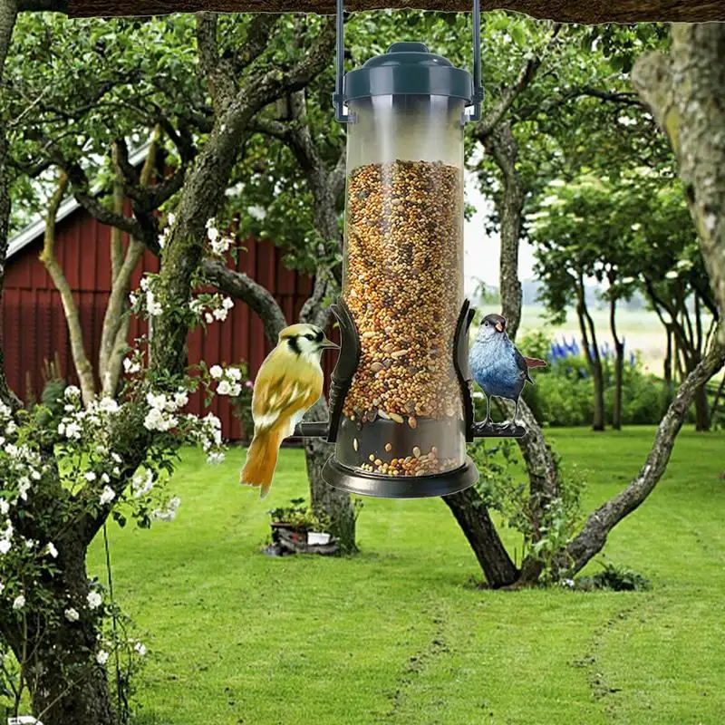 Dangling Bird Feeder Bird Food Dispenser Chew-Proof Bird Food Container & Dispenser Bird Feeding Tool for Home Garden Outside - Image 2