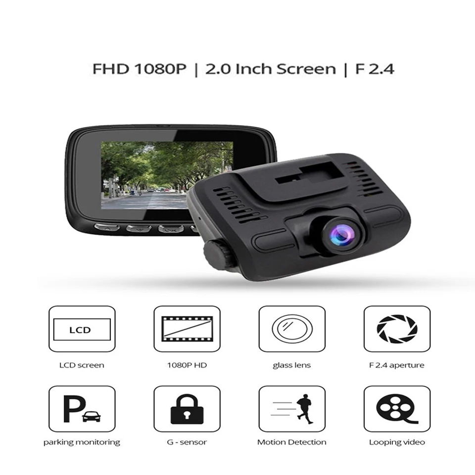 Dash Cam 1080P HD Small Screen Front Video Single Lens Recorder HD Night Vision Loop Recording G-Sensor Car Video Recorder - Image 2