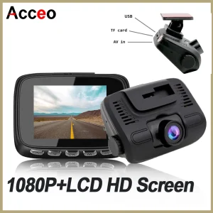 Dash Cam 1080P HD Small Screen Front Video Single Lens Recorder HD Night Vision Loop Recording G-Sensor Car Video Recorder