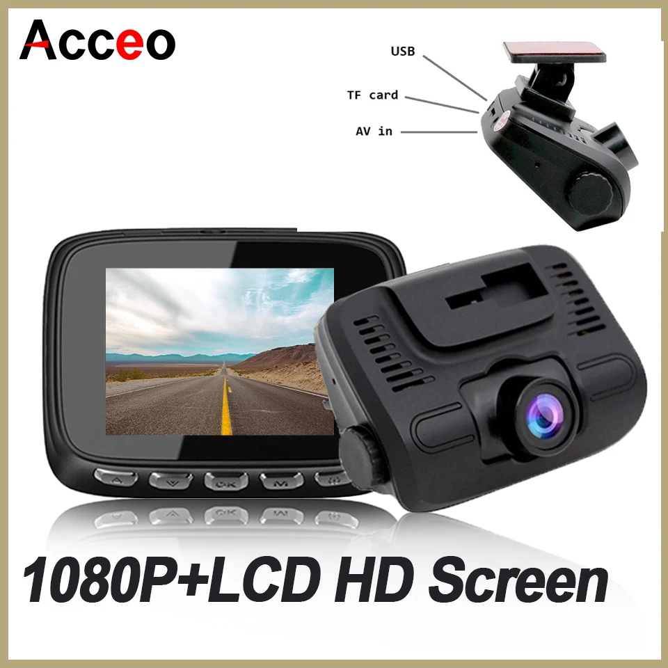 Dash Cam 1080P HD Small Screen Front Video Single Lens Recorder HD Night Vision Loop Recording G-Sensor Car Video Recorder