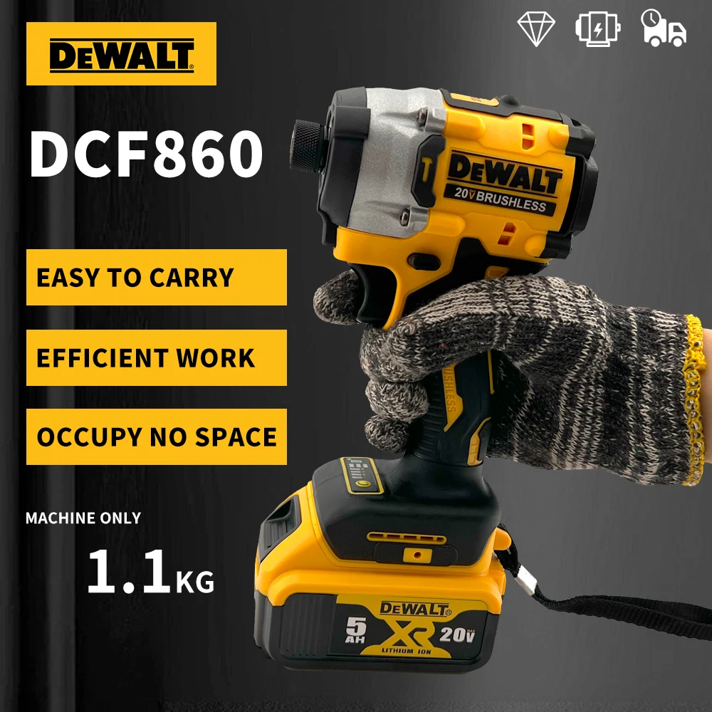 Dewalt DCF860 Cordless Brushless Electric Screwdriver Impact Function 20V Battery 282N.m Lightweight at 1kg Electric Power Tool - Image 6