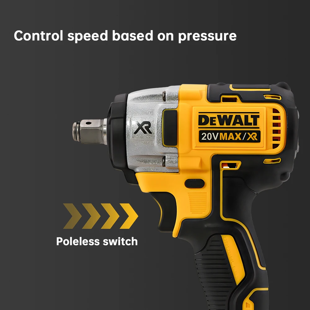 Dewalt DCF880 Cordless Electric Brushless Wrench Impact LED Light 3250RPM 205N.m Wireless Power Tool for Home Improveme - Image 4