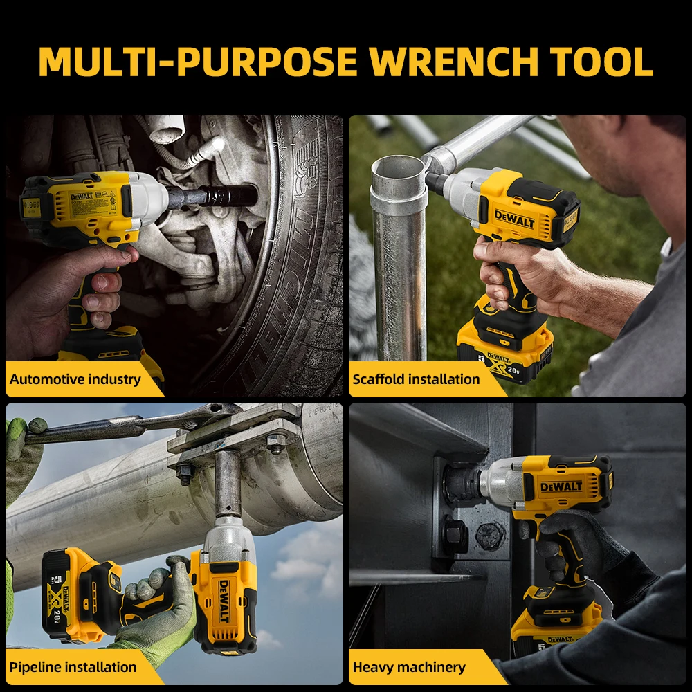 Dewalt DCF892 High Torque Brushless Wireless Impact Wrench 20V Battery Electric Tool 812N.m Powerful Portable Torque Wrench - Image 2