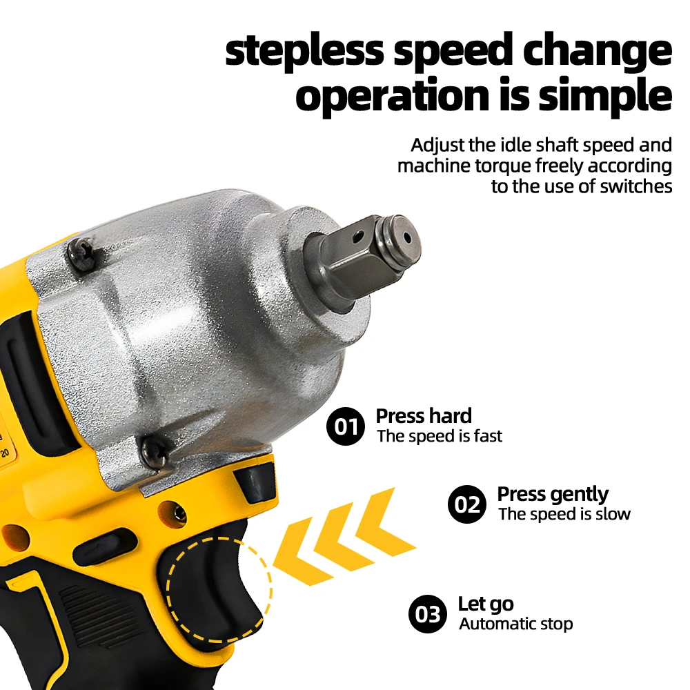 Dewalt DCF892 High Torque Brushless Wireless Impact Wrench 20V Battery Electric Tool 812N.m Powerful Portable Torque Wrench - Image 4