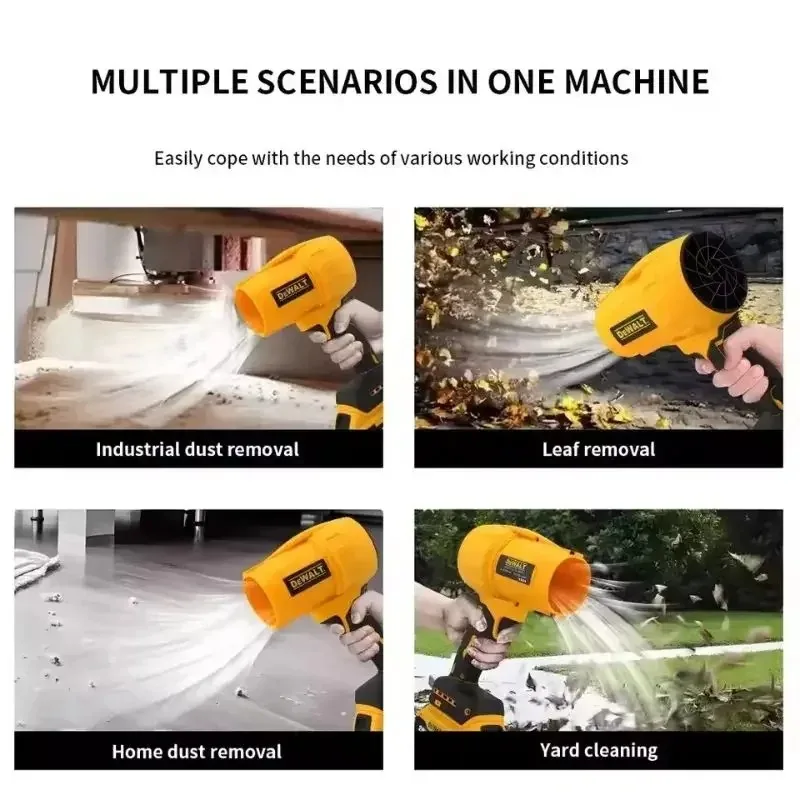 Dewalt Wireless Brushless High-Power Handheld Blower Turbo Fan Lightweight Design 20V Battery Leaf And Snow Sweeping Tool - Image 3