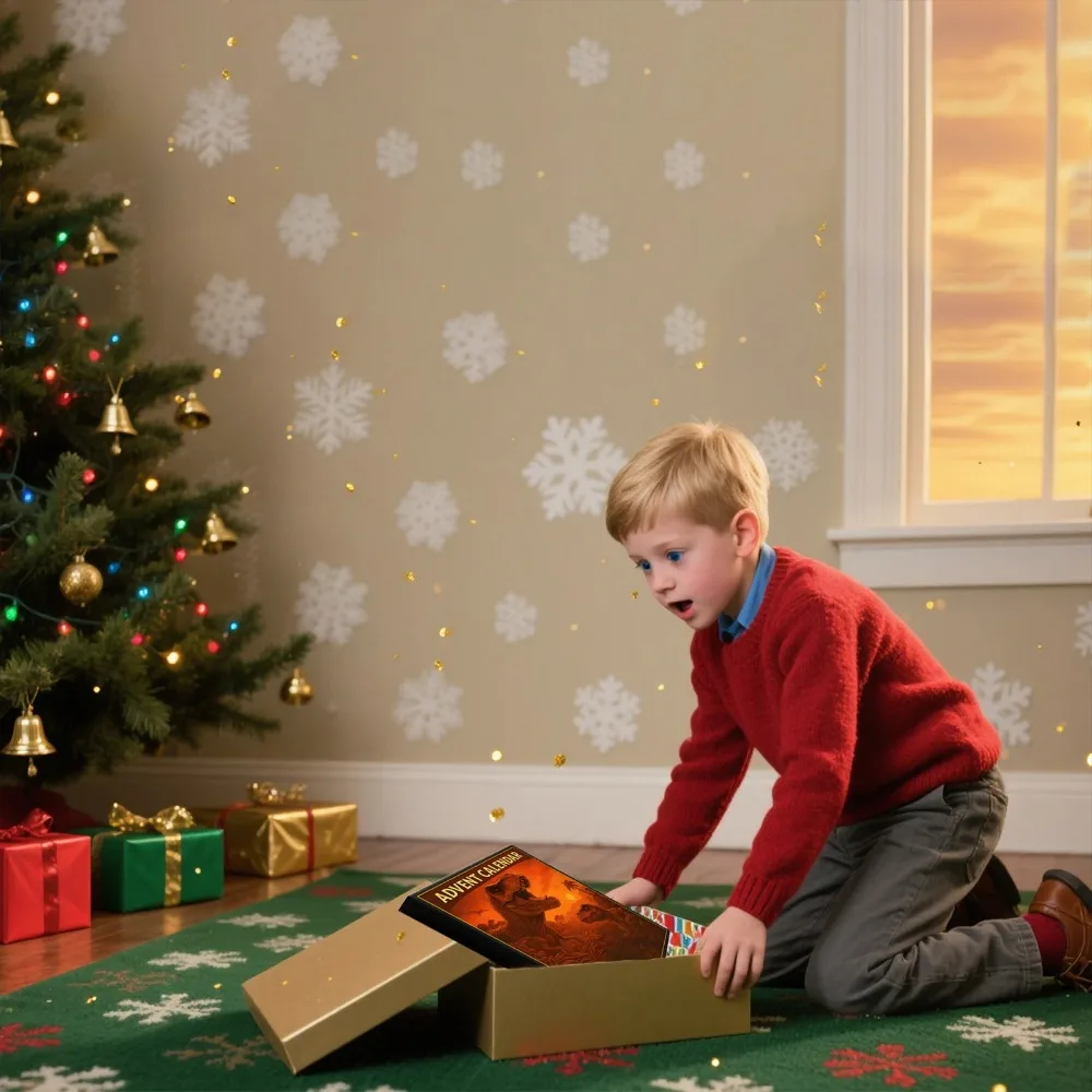 Dinosaur Park Christmas Countdown Calendar with 24 Surprise Figures Christmas Advent Calendar for Halloween and Christmas - Image 3