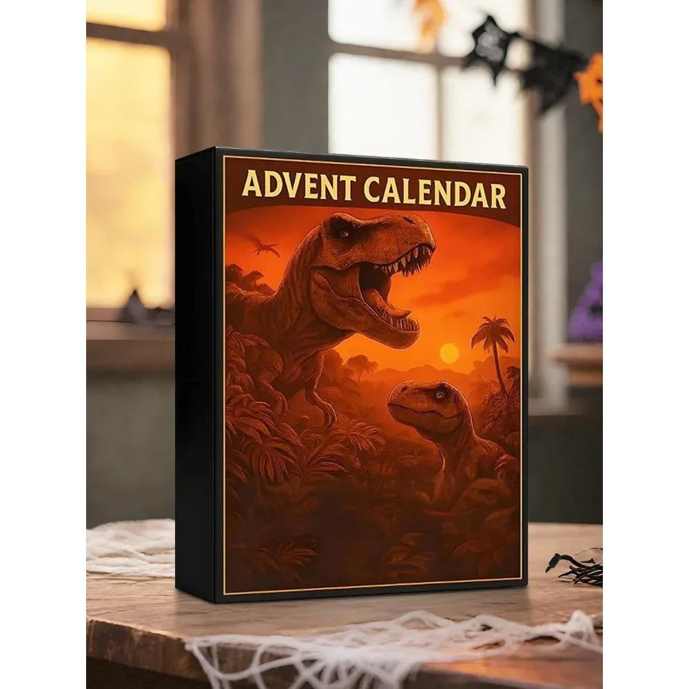 Dinosaur Park Christmas Countdown Calendar with 24 Surprise Figures Christmas Advent Calendar for Halloween and Christmas - Image 4