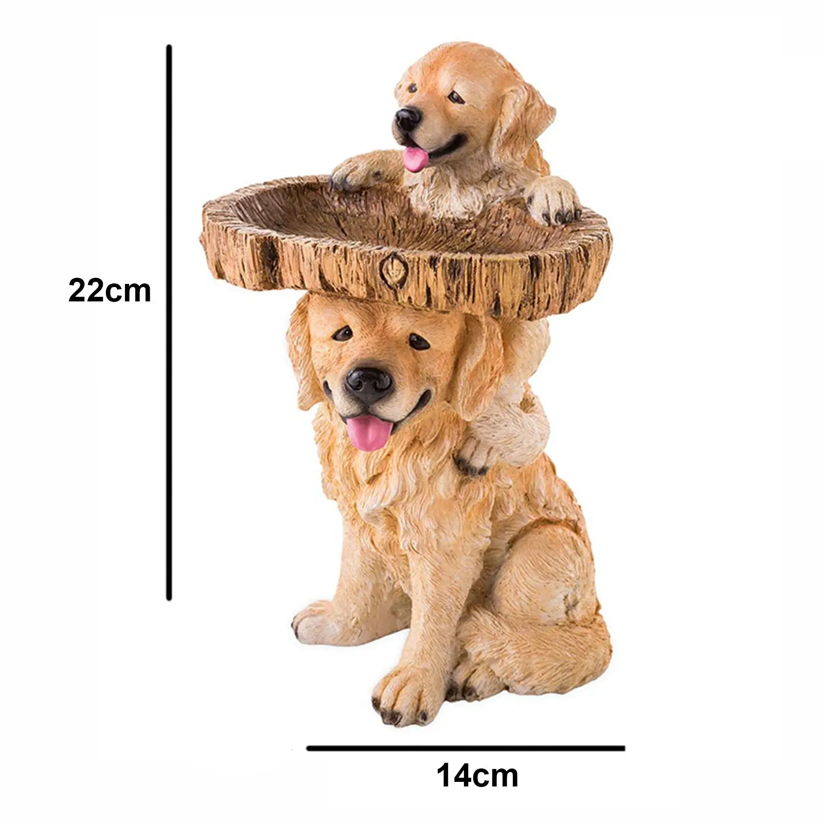 Dog Statue Figurine Feeding Station Resin Feeder Garden Bird Bath Bowl for Park Housewarming Backyard Porch Attracting Birds Dog Statue Figurine Feeding Station Resin Feeder Garden Bird Bath Bowl for Park Housewarming Backyard Porch Attracting Birds