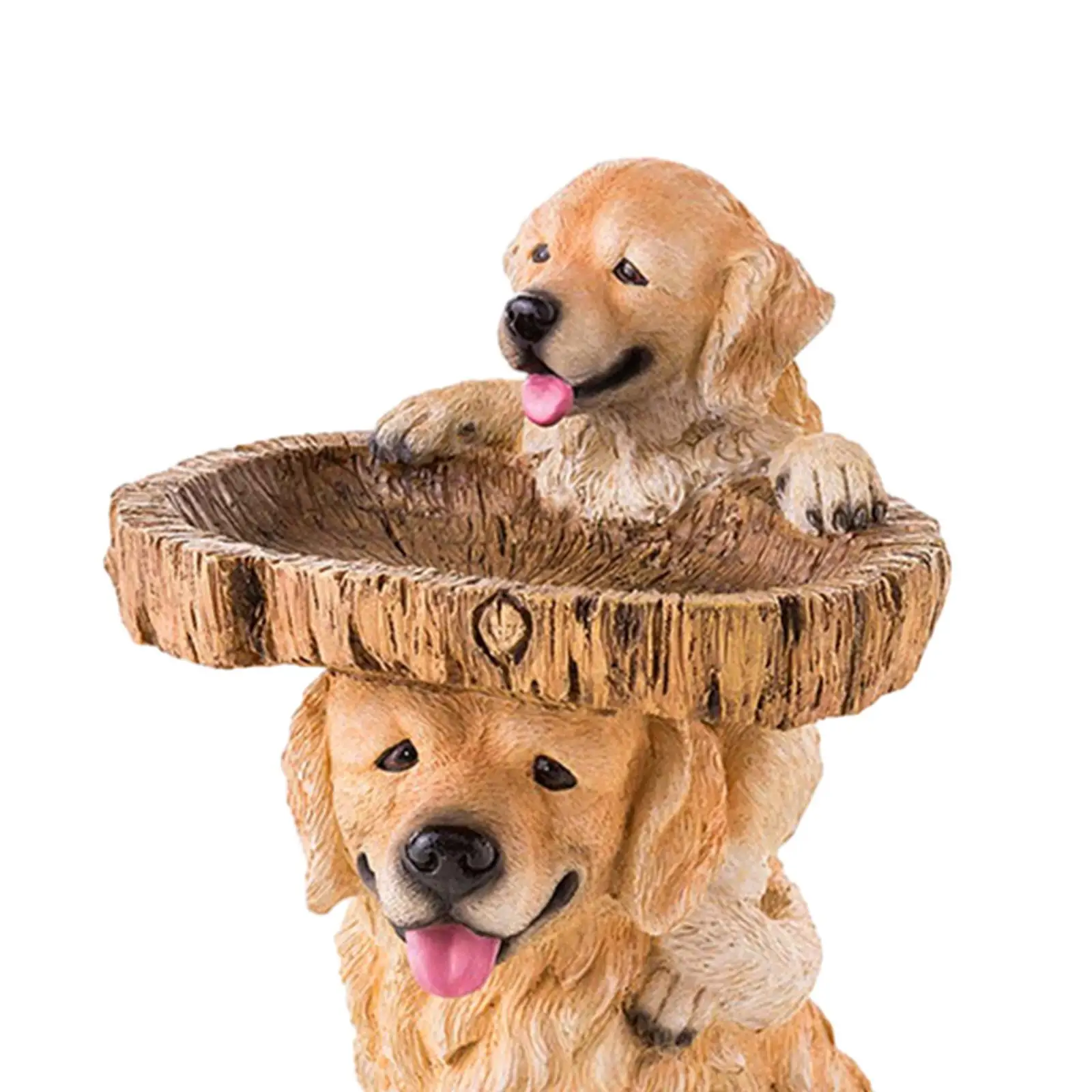 Dog Statue Figurine Feeding Station Resin Feeder Garden Bird Bath Bowl for Park Housewarming Backyard Porch Attracting Birds Dog Statue Figurine Feeding Station Resin Feeder Garden Bird Bath Bowl for Park Housewarming Backyard Porch Attracting Birds