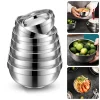 Double Layer Insulation Stainless Steel Bowls Salad Bowl Mixing Bowl Rice Bowls Deep Dish Kitchen Tableware