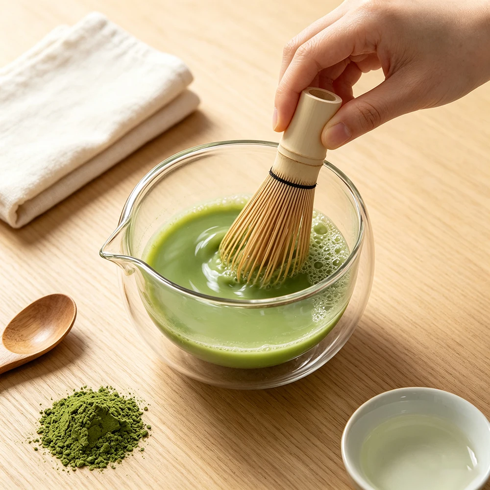 Double Wall Glass Matcha Bowl Transparent Fruits Salad Yogurt Mixing Bowl With Spout Kitchen Bowl For Egg Beating Baking Serving - Image 4