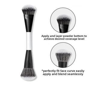 Dual-Ended F4 Contour Face Brush Multi-purpose High Coverage Eyeshadow Concealer Brushes Cosmetic Beauty Powder Blush Brush
