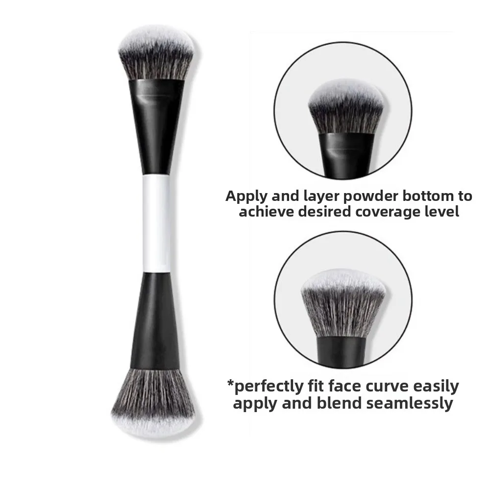 Dual-Ended F4 Contour Face Brush Multi-purpose High Coverage Eyeshadow Concealer Brushes Cosmetic Beauty Powder Blush Brush