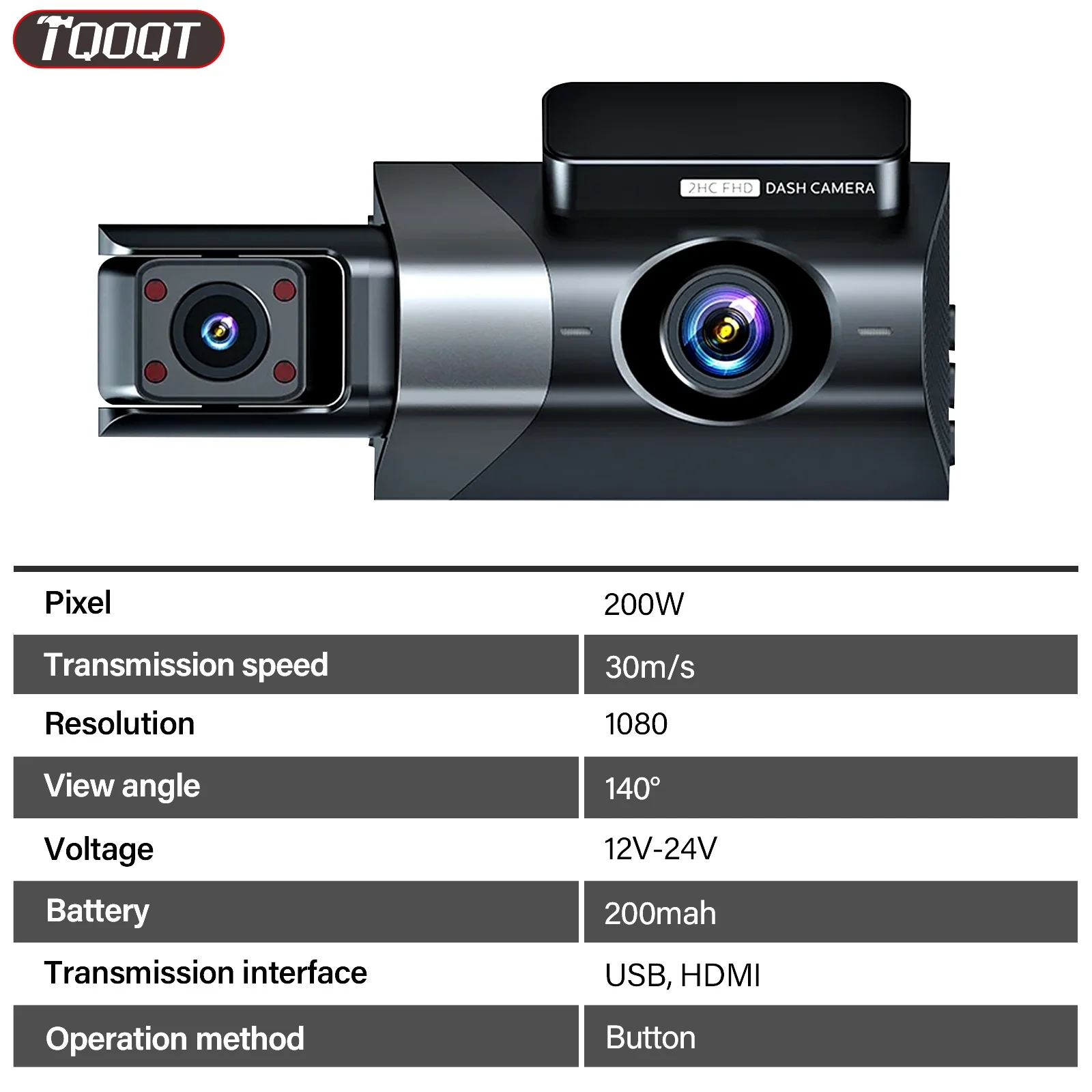 Dual Lens Car Dash Cam with WIFI, Front & Rear Car DVR Video Recorder Built-in G Sensor, Night Vision Vehicle Camera for Loop Recording and Driving Safety Monitoring - Image 6