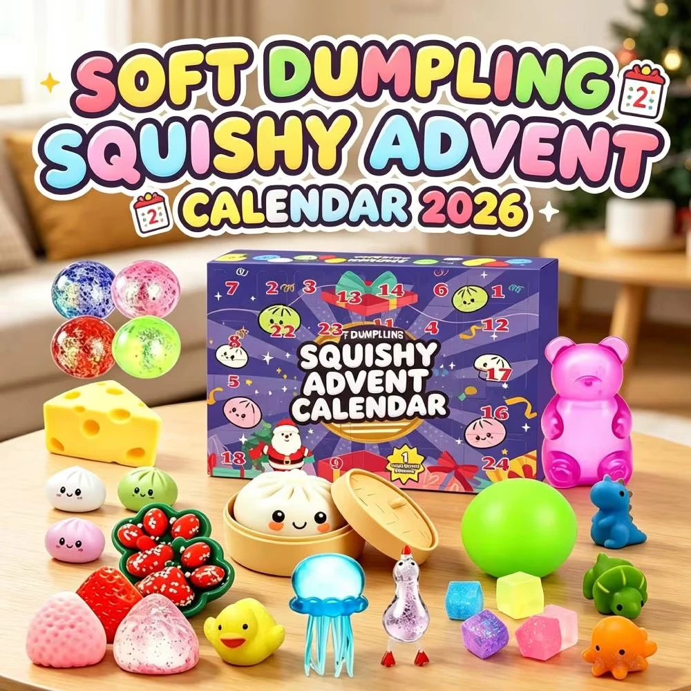 Dumpling Squishy Advent Calendar 2026 Mystery Dumpling Countdown Calendar Random Bao Bun Squeeze Fidget Toys for Stress Relief - Image 3