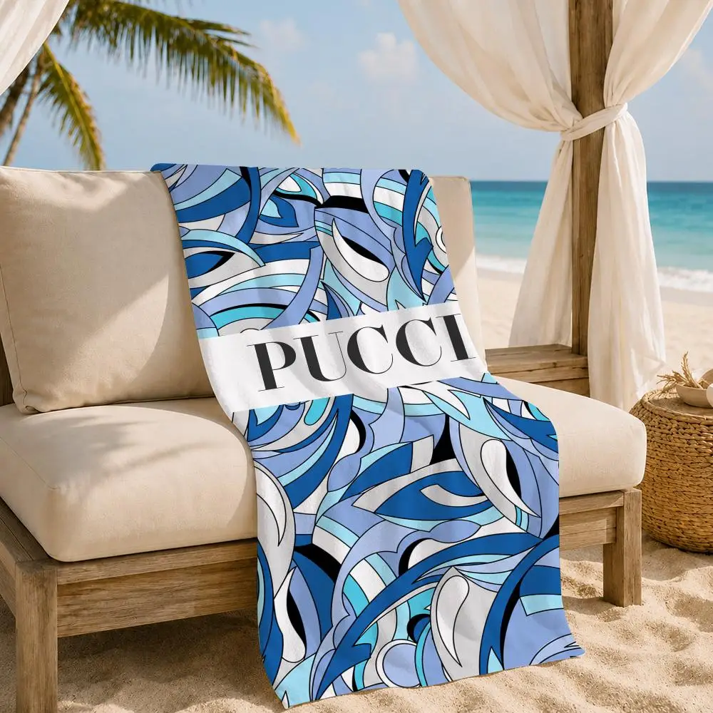 E-e-emmmilio puccis Towel ultra-fine fiber quick drying absorbent towel, beach swimming vacation beach towel - Image 3