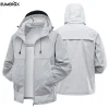 EUMERGX Men Women Waterproof Jacket Fishing Climbing Trekking Sun Protective Windbreaker Unisex Summer Lightweight Rain Coat