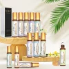EUQEE 10ml Roll-On Fragrance Oil Sea Breeze White Musk Coconut & Vanilla Bubble Gum Green Tea Angel Amber Long Lasting Scent