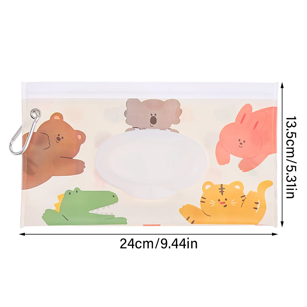 EVA Baby Wet Wipe Pouch Portable Buckle Wipes Holder Case Flip Cover Snap-Strap Reusable Refillable Wipe Bag Outdoor Tissue Box - Image 2