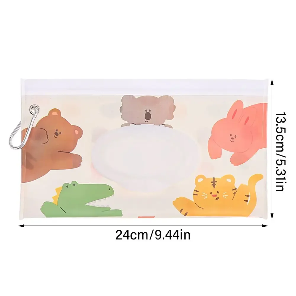 EVA Baby Wet Wipe Pouch Portable Buckle Wipes Holder Case Flip Cover Snap-Strap Reusable Wet Wipe Pouch Refillable Tissue Box - Image 6