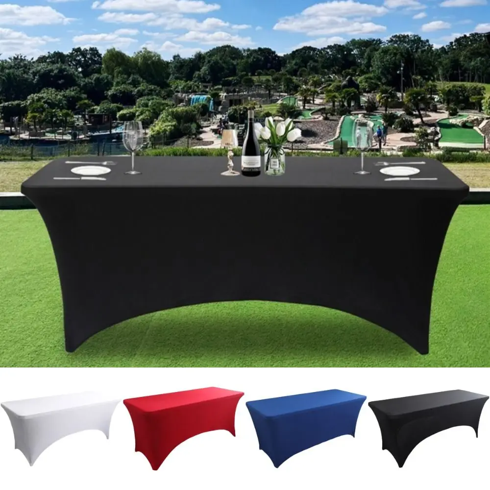 Elastic 4/6/8FT High Stretch Tablecloth Washable Universal Bed Cover Elastic Rectangular Table Cloth Hotel Banquet - Image 2