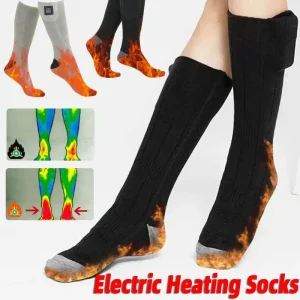 Electric Heated Socks 3 Level Temperature Winter Warm Thermal Socks Fast Heating Foot Warmers Washable Outdoor Skiing Socks