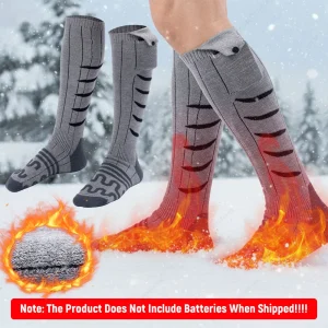 Electric Heated Socks Cold-Proof Electric Heating Socks Fast Heating Winter Heating Socks Washable for Cycling Camping Skating