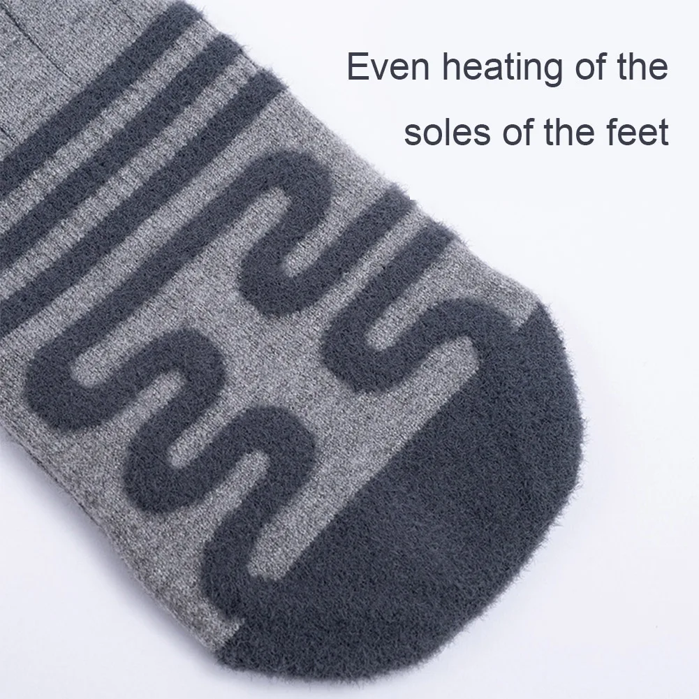 Electric Heated Socks Cold-Proof Electric Heating Socks Fast Heating Winter Warm Thermal Socks for Cycling Camping Skating