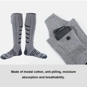 Electric Heated Socks Cold-Proof Winter Heating Socks Fast Heating Winter Warm Thermal Socks Washable for Outdoor Skiing Hiking