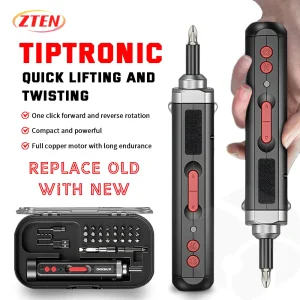 Electric Screwdriver Cordless, Rechargeable Power Screwdrivers Set, Automatic Home Repair USB Cable Tool Kit with LED Lights