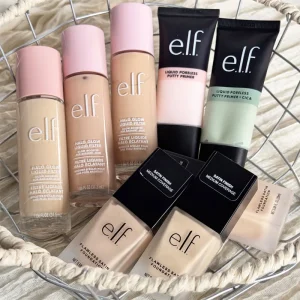 Elf Brand Cosmetics Halo Glow Liquid Filter Liquid Foundation Base Makeup Power Grip Matte Primer Liquid Poreless Putty Primer
